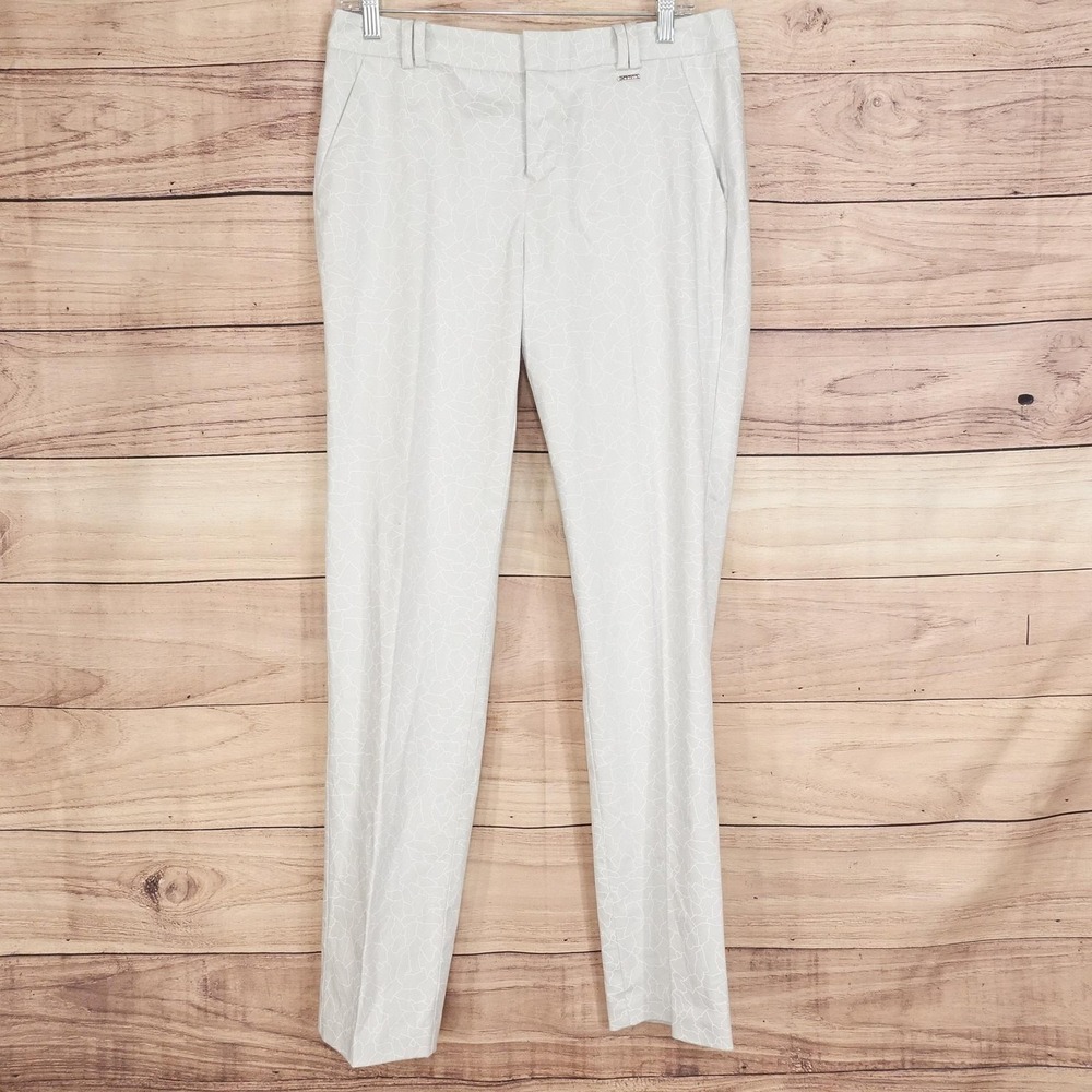 Calvin Klein Pants Womens 6 Gray Essential Skinny Floral Dress‎ Twill 32x31